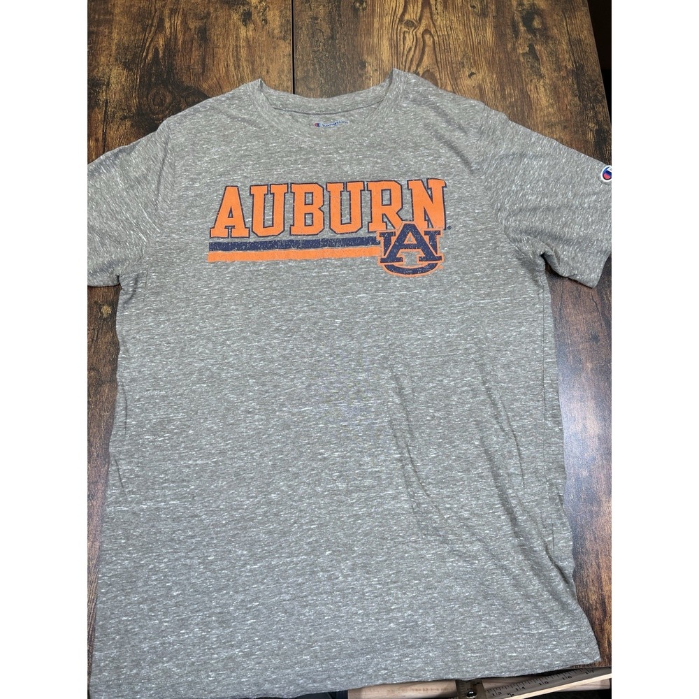 Champion Auburn Tigers NCAA Men's Retro Vintage Logo Gray T-Shirt M Football